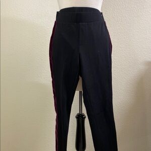 Laundry By Shelli‎ Segal Black and Burgundy Joggers